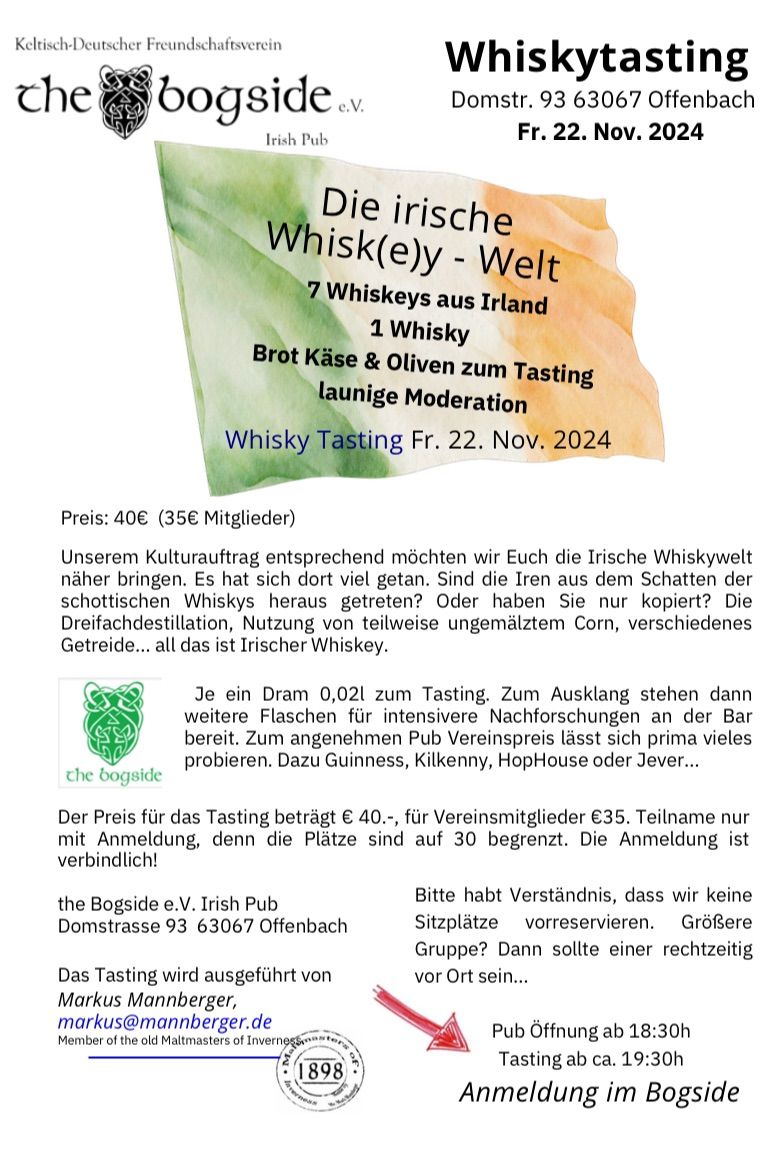 WhiskyTasting \u201eIrische Insel\u201c