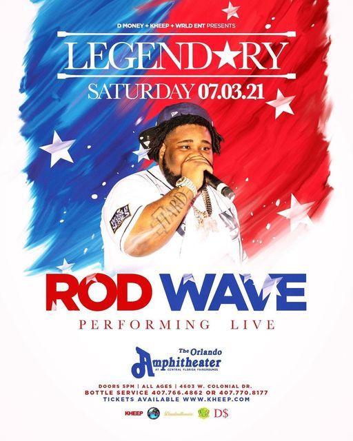 Rod Wave // Orlando, FL // July 3, Orlando Amphitheater, 3 July 2021
