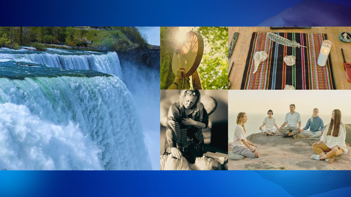 Niagara Falls Ancient Earth Honoring Water Ceremony, Meditative Walking & Medicine Songs