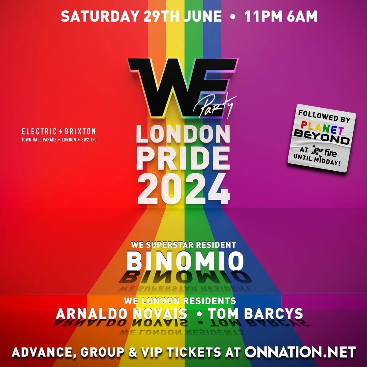 WE PARTY SPECTRUM LONDON PRIDE 2024 \ud83c\udff3\ufe0f\u200d\ud83c\udf08\ud83c\udff3\ufe0f\u200d\u26a7\ufe0f OUR BIGGEST PARTY EVER !