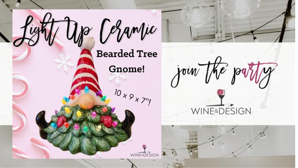 BRAND NEW! Light Up Ceramic Bearded Tree Gnome! | Wine & Design