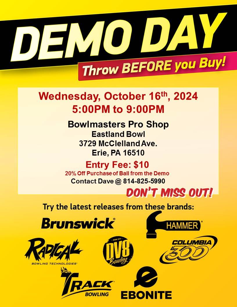 Demo Event: Bowlmasters Pro Shop @ Eastland Bowl