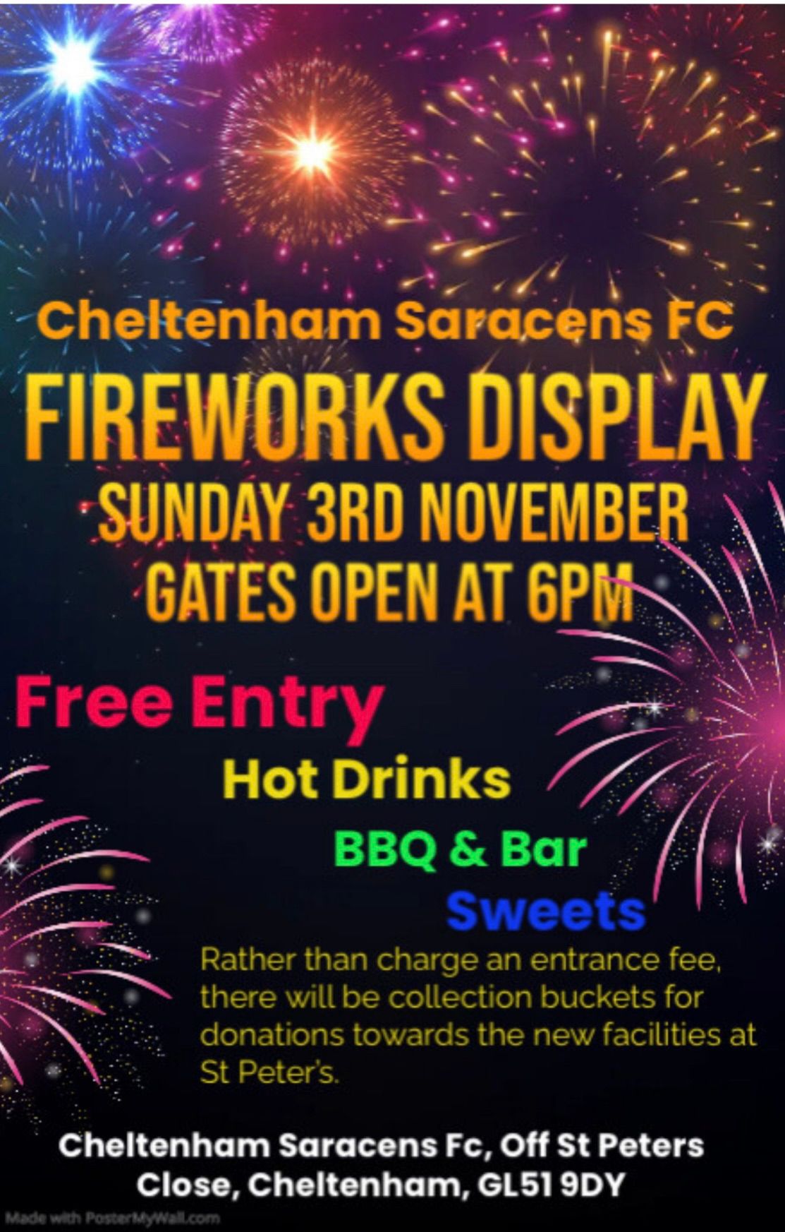 Saracens Fc Community Fireworks Display