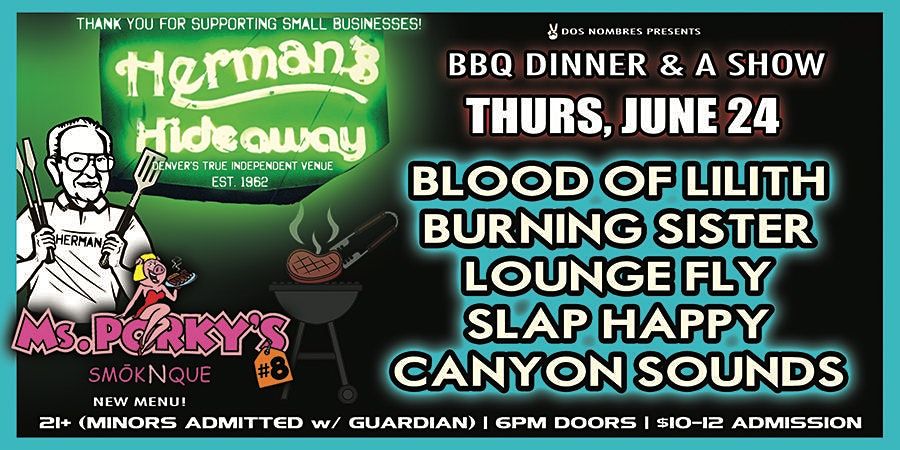 BLOOD OF LILITH | BURNING SISTER | LOUNGE FLY | SLAP HAPPY | CANYON SOUNDS
