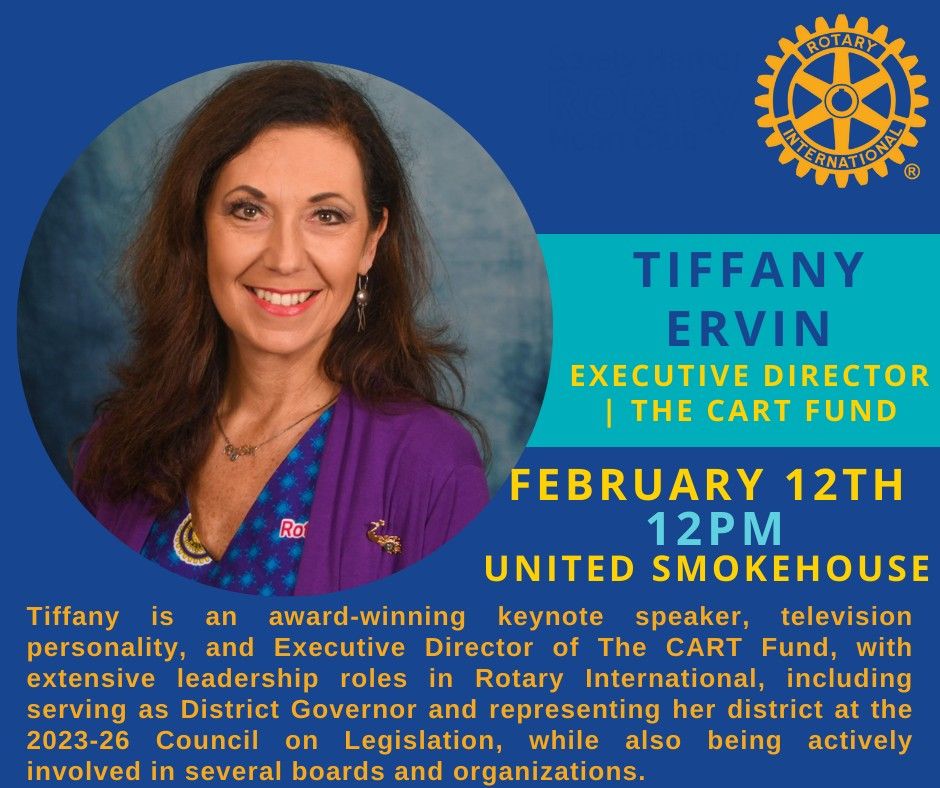 Rotary in the Harbor Presents | Tiffany Ervin, Executive Director, The CART Fund