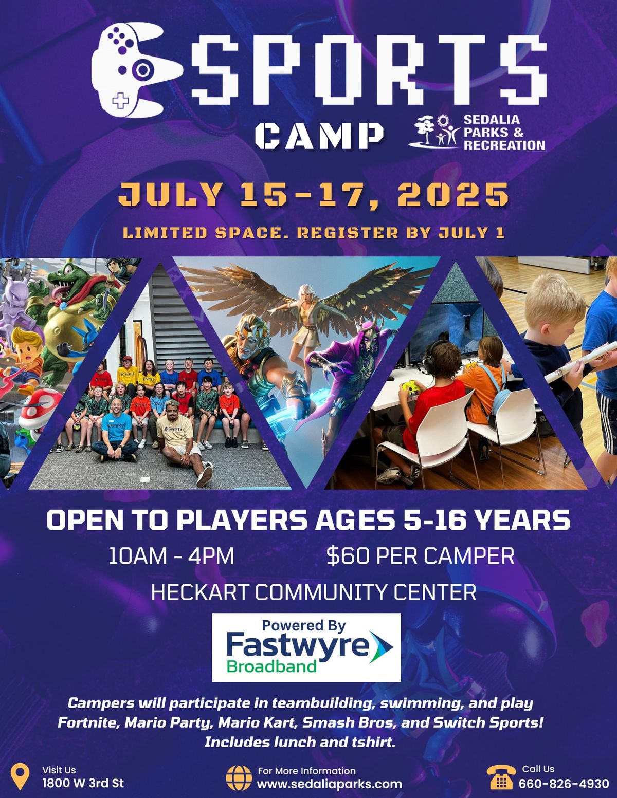 Esports Camp Sponsored by Fastwyre - July