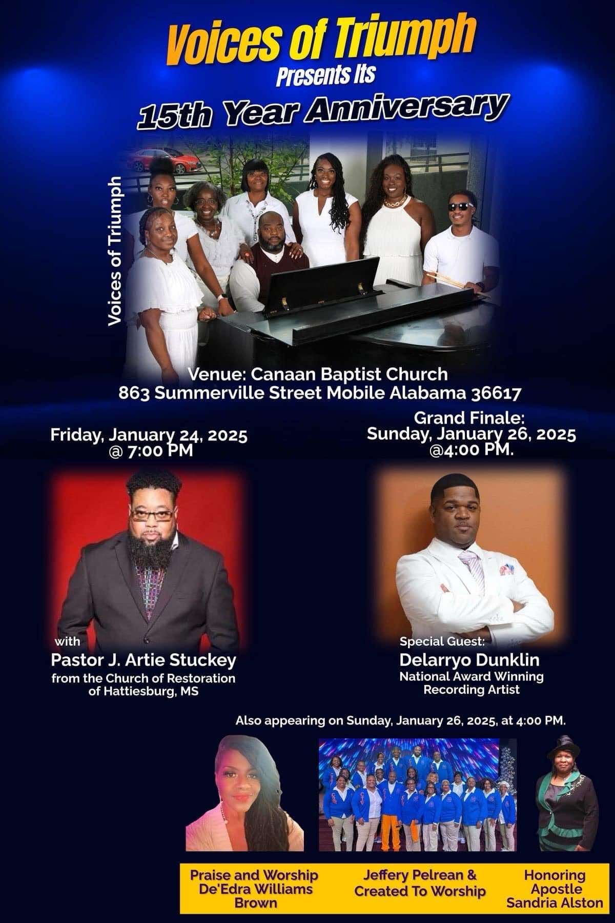 Min. W. Thompson & Voices of Triumph 15th Year Choir Anniversary