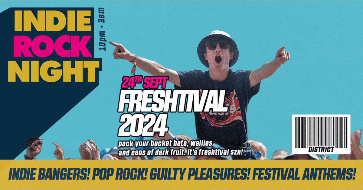 Indie Rock Night \u2219 FRESHTIVAL 2024 | CARDIFF FRESHERS WEEK *ONLY 4 \u00a32 TICKETS LEFT*