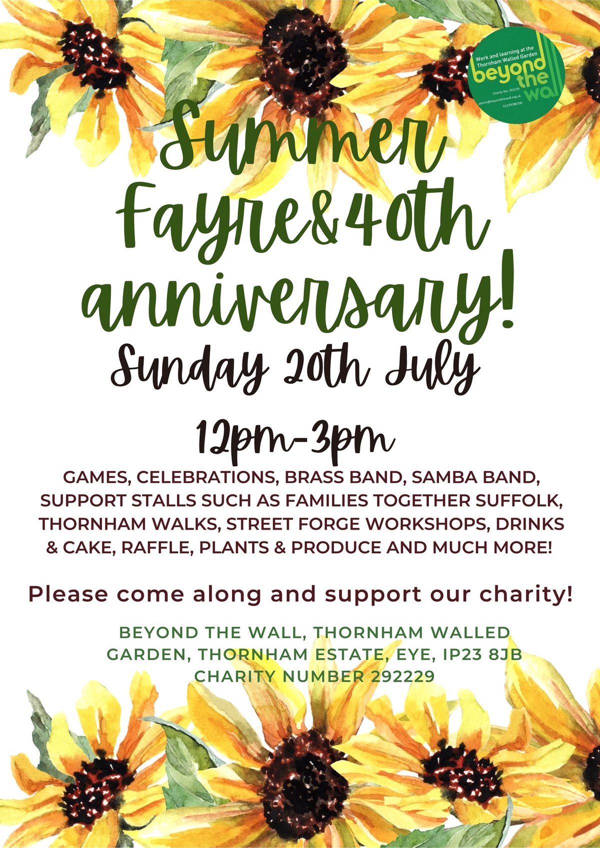 Summer Fayre & 40th Anniversary! 