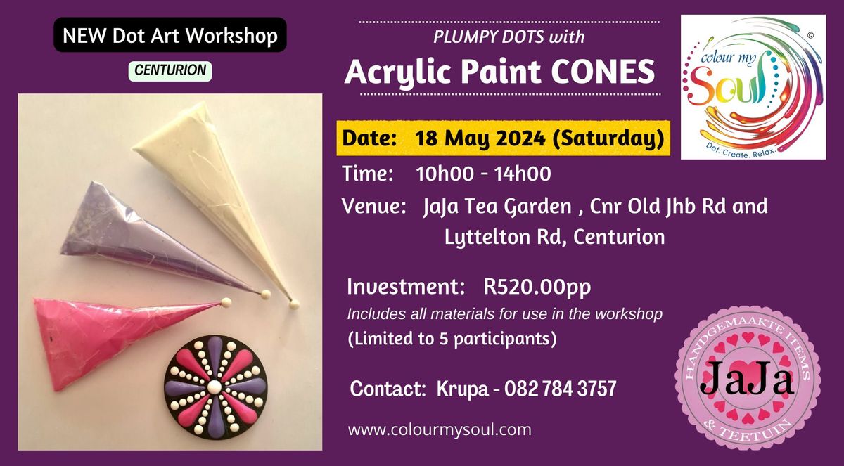 Acrylic Paint CONES (Dot Art) Workshop, Centurion 