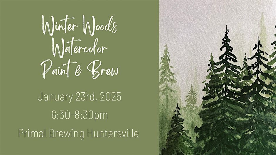 Winter Woods Watercolor Paint & Brew