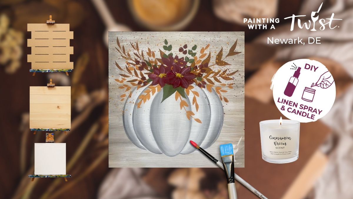 Paint & Sip: Fall Floral Pumpkin