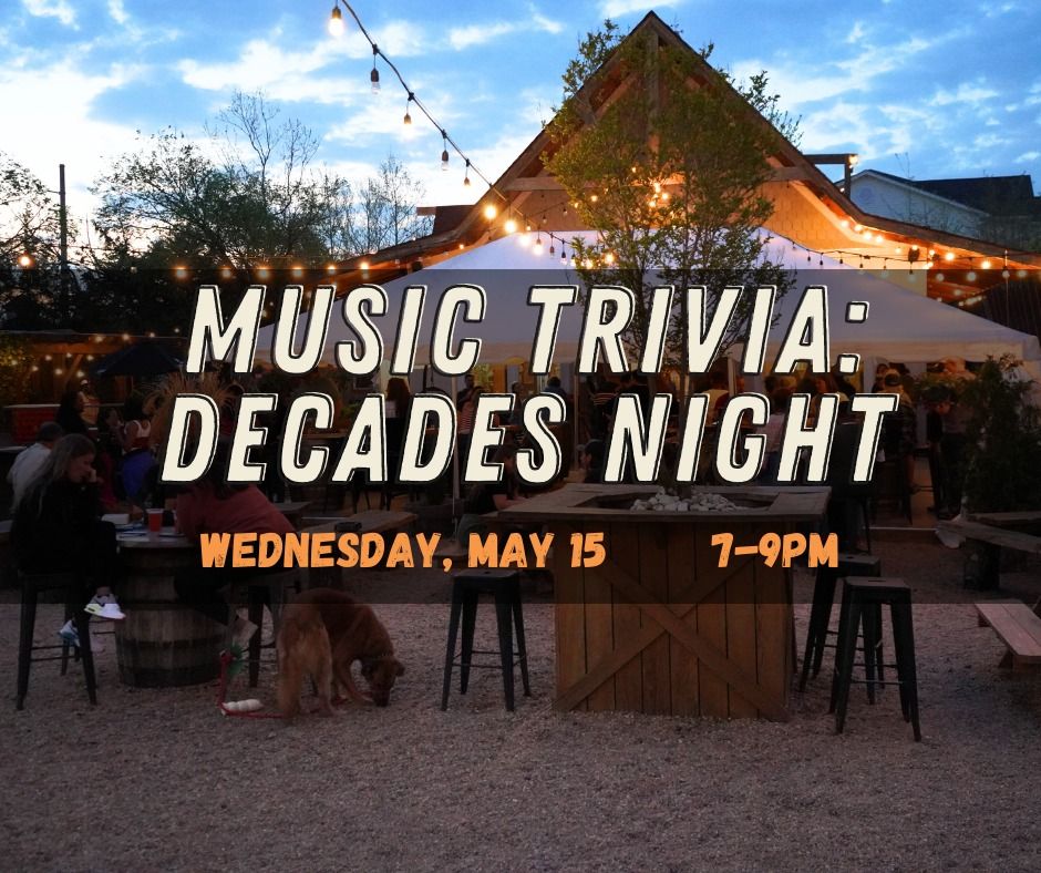 Music Trivia: Decades Night