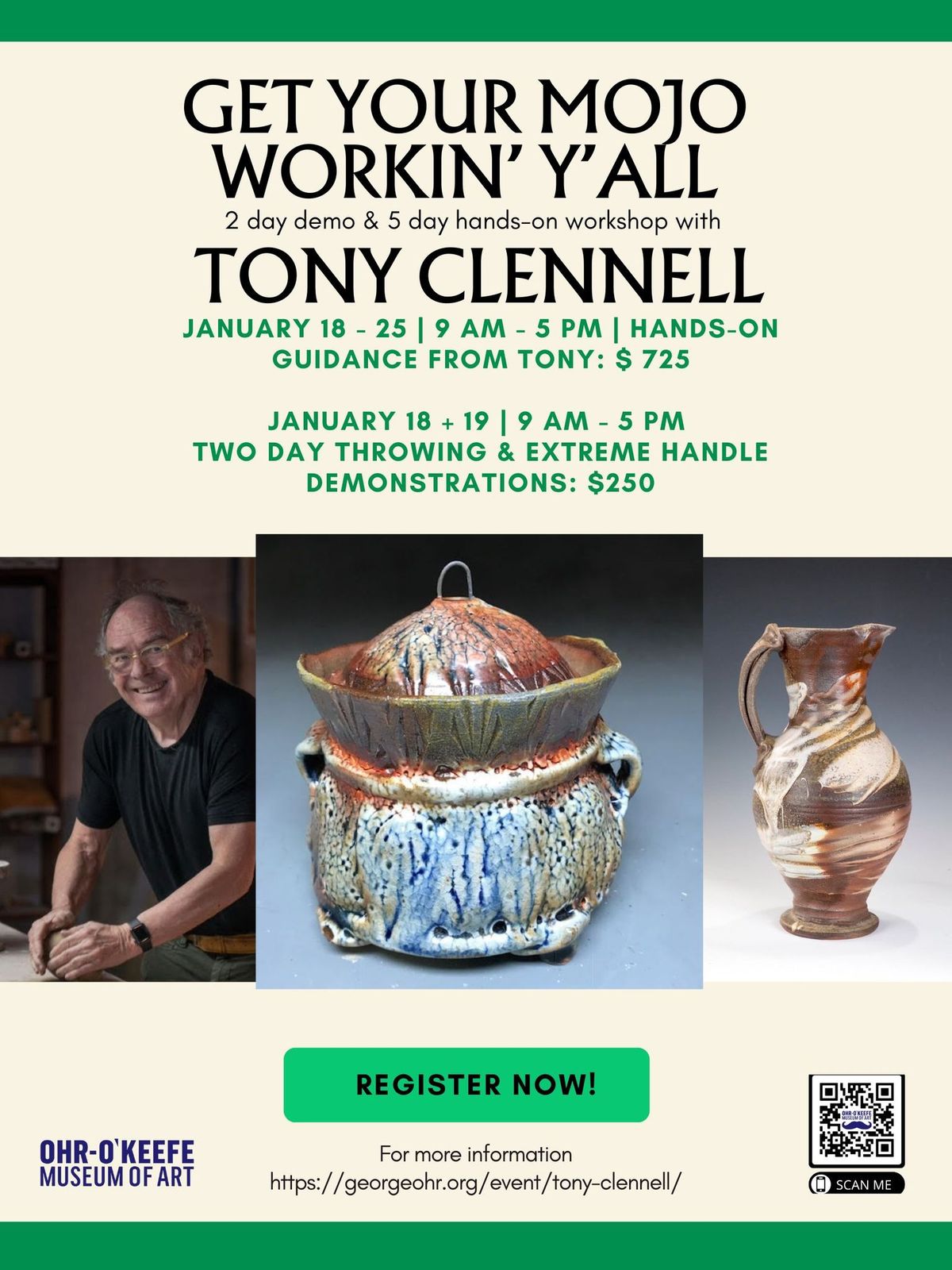 Tony Clennell: 2 day demo & 5 day hands-on workshop