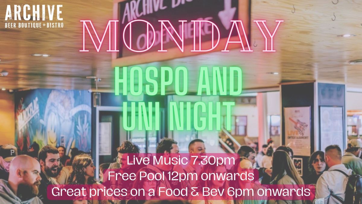 Monday Hospo + Uni Night \/\/ Archive Beer Boutique 