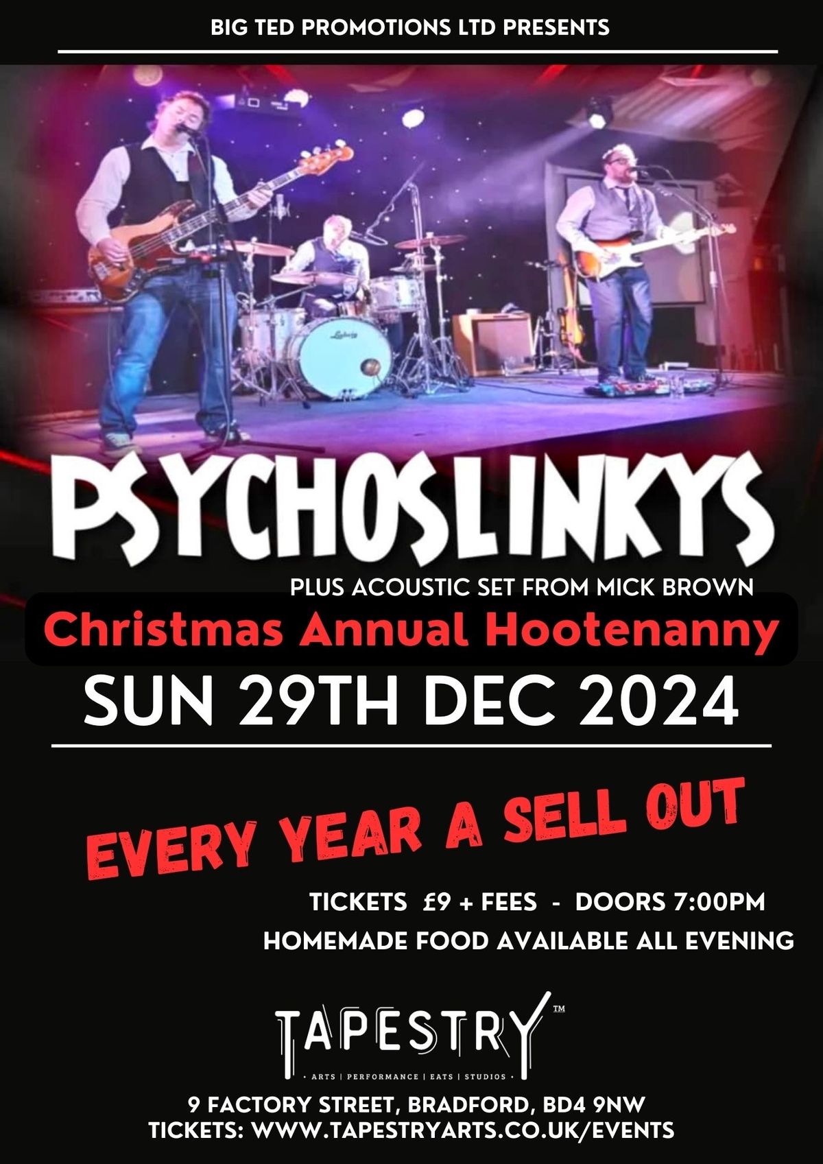 Pyschoslinkys (CHRISTMAS ANNUAL HOOTENANNY) + Acoustic set from Mick Brown