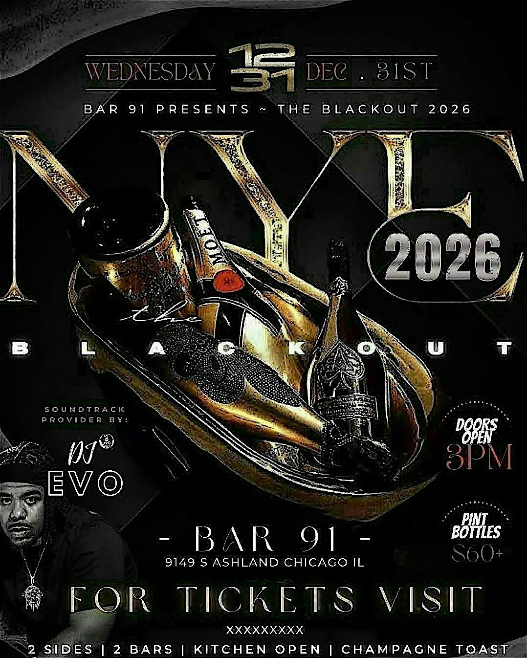 NYE 2026 @ Bar 91