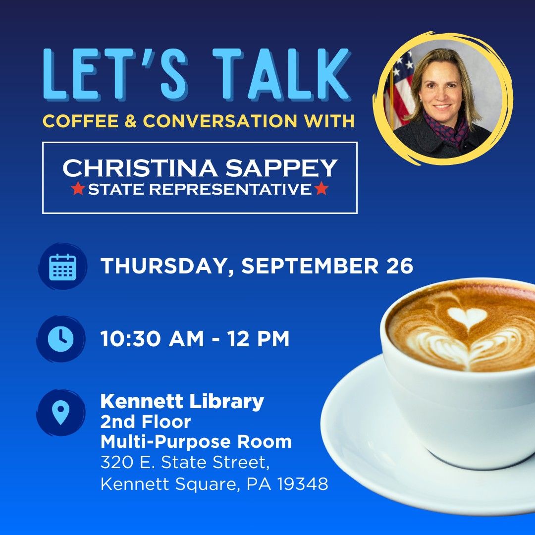 Coffee & Conversation with PA State Representative Christina Sappey