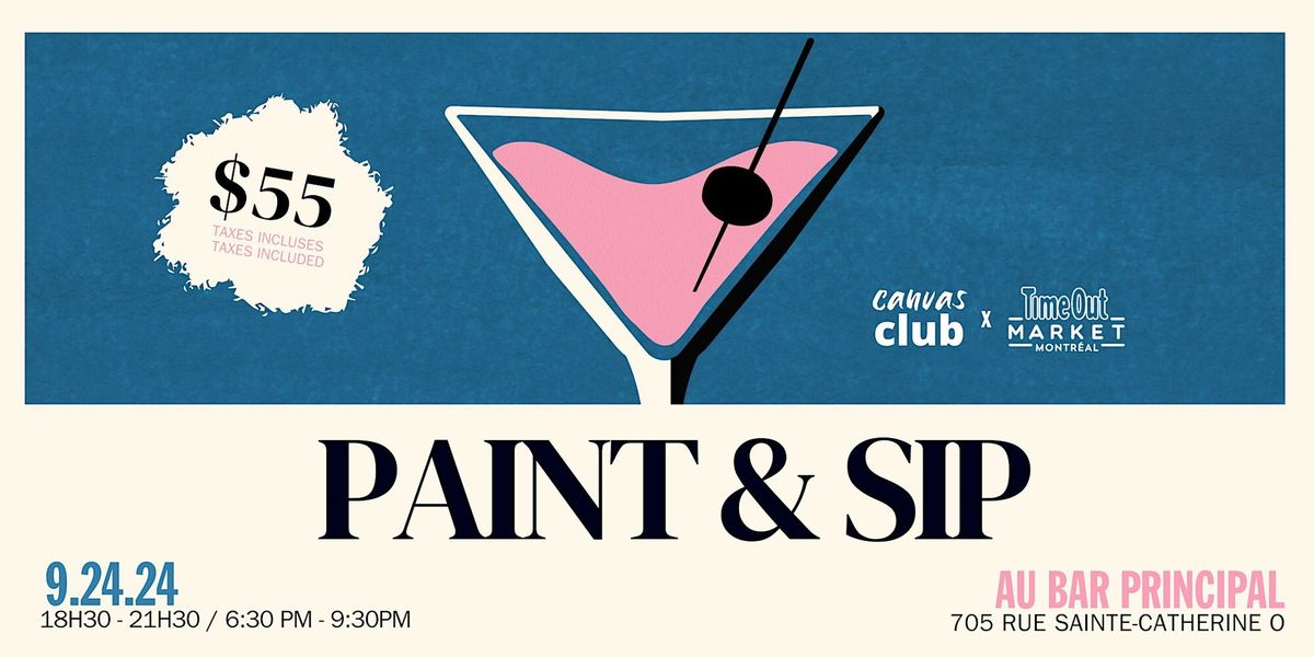 Paint and Sip au Time Out Market Montr\u00e9al