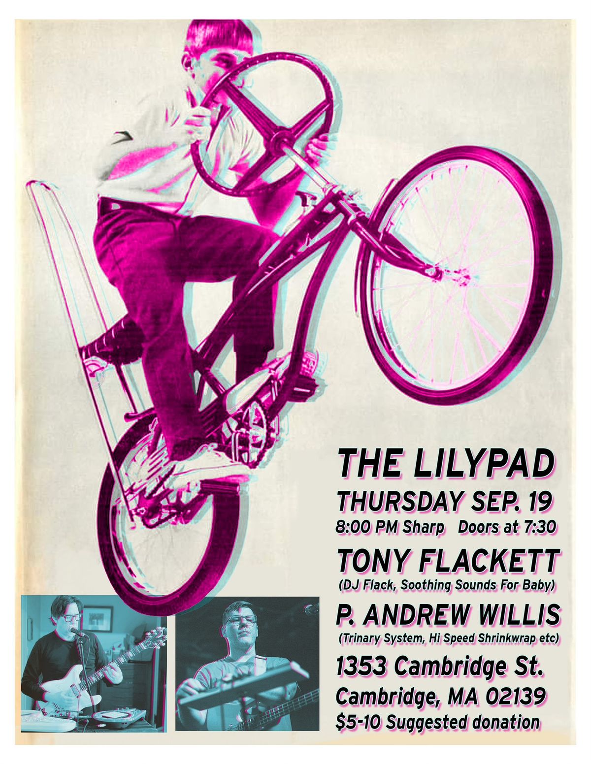 Tony Flackett and P. Andrew Willis at the Lilypad