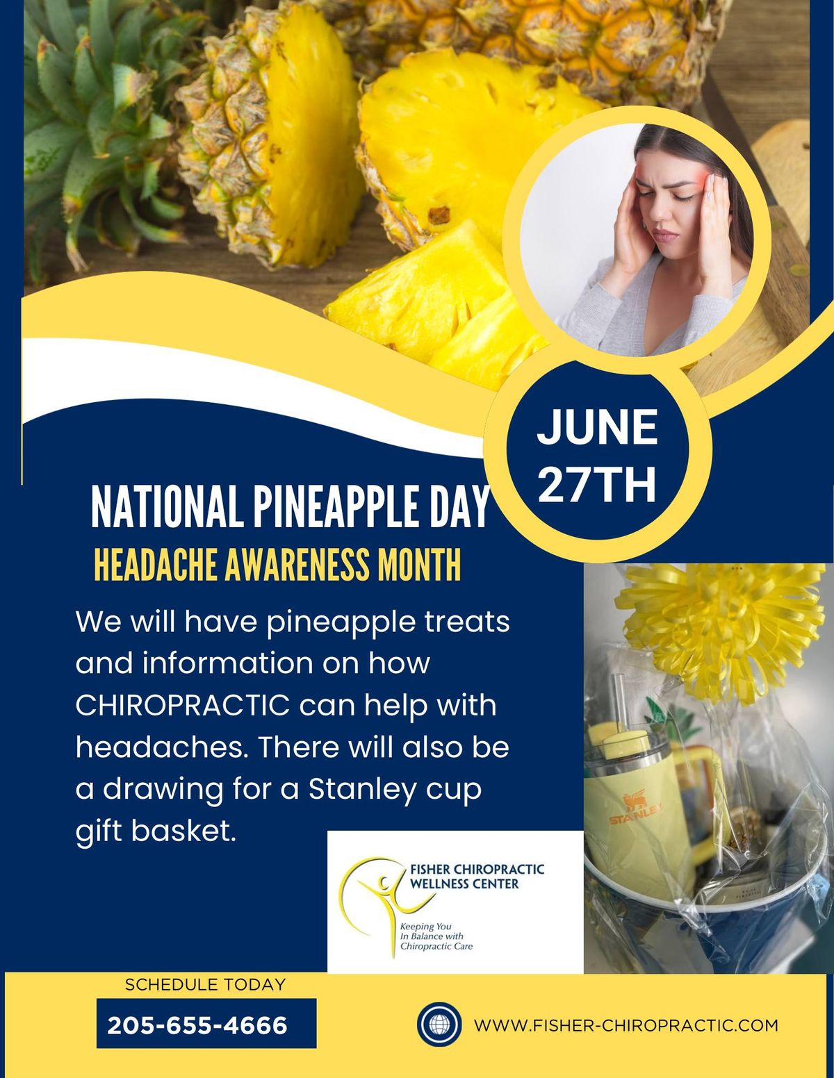National Pineapple Day and Headache Awareness Month