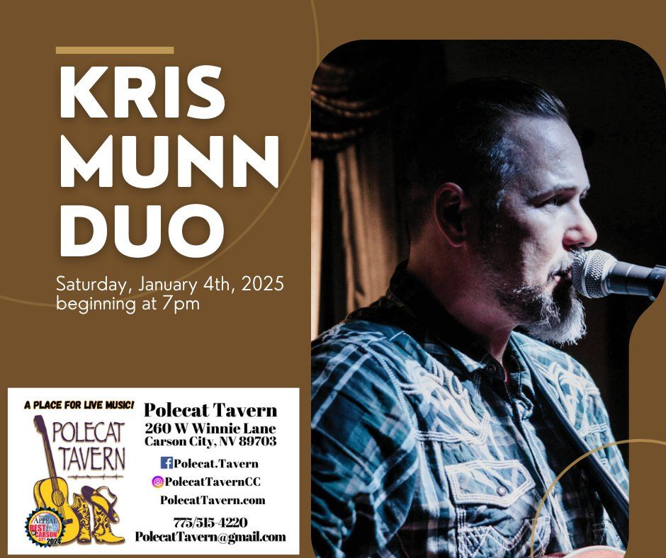 Kris Munn Duo at Polecat Tavern - Sat. January 4th at 7pm