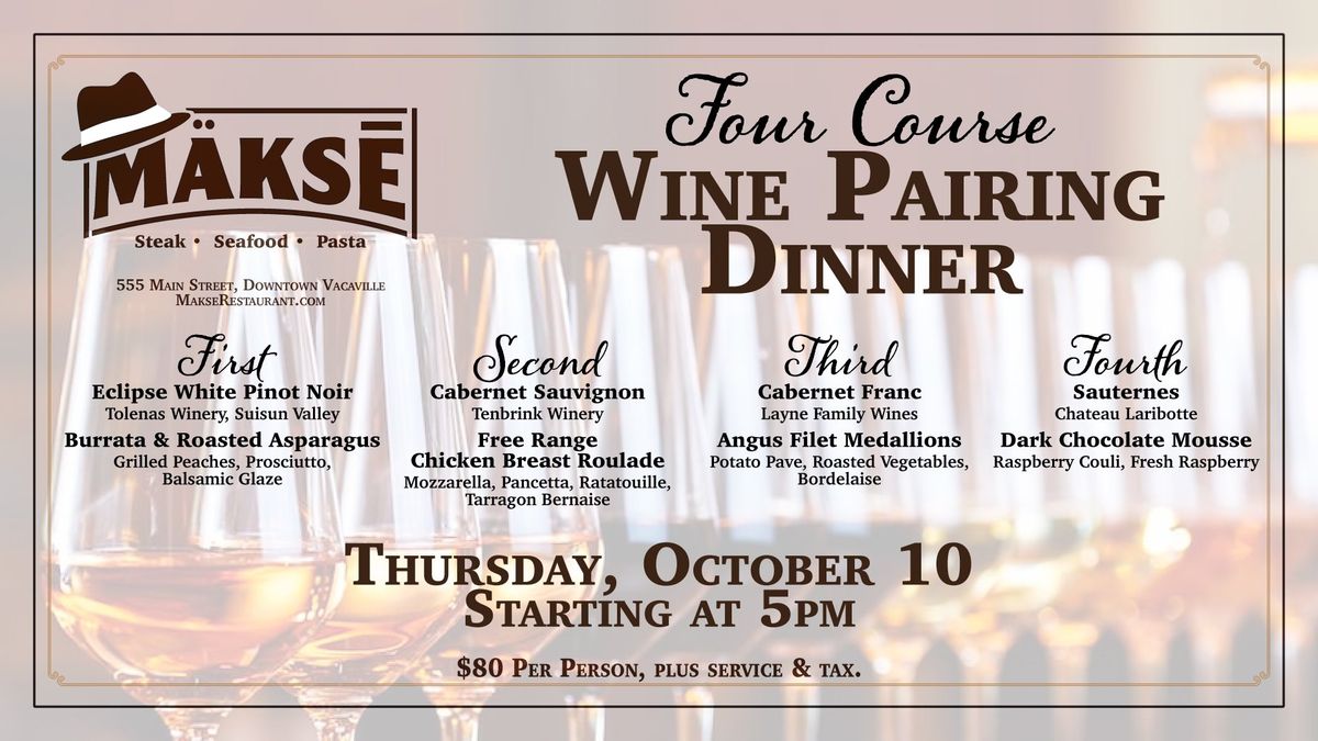 Four Course Wine Pairing Event