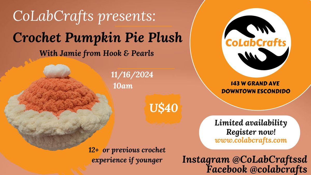 Crochet Pumpkin Pie Plush Workshop