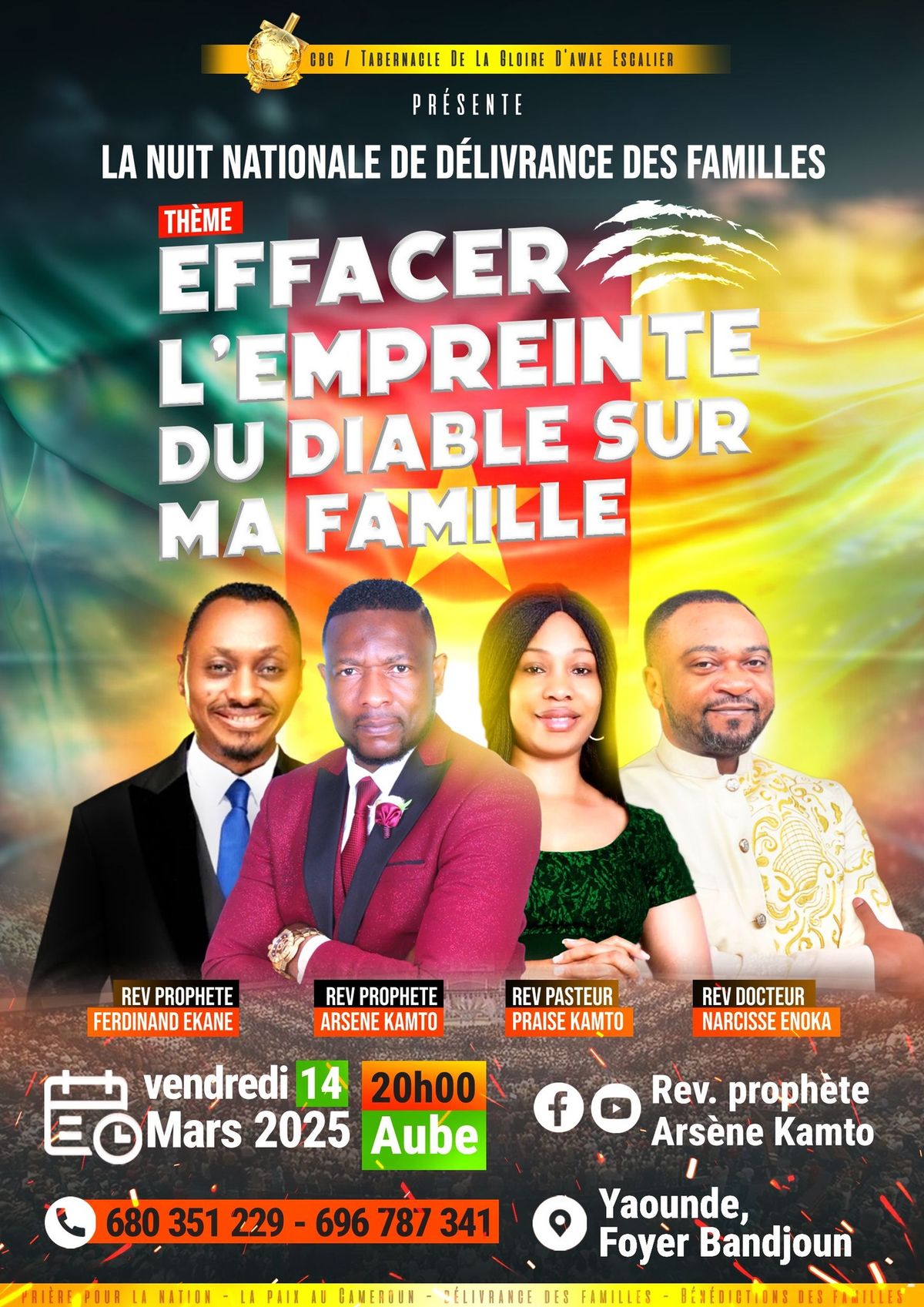 GRANDE NUIT DE PRIERE NATIONAL : "EFFACER L'EMPREINTE DU DIABLE SUR MA FAMILLE"