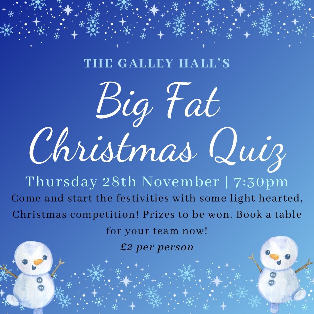 Galley Hall\u2019s Big Fat Christmas Quiz