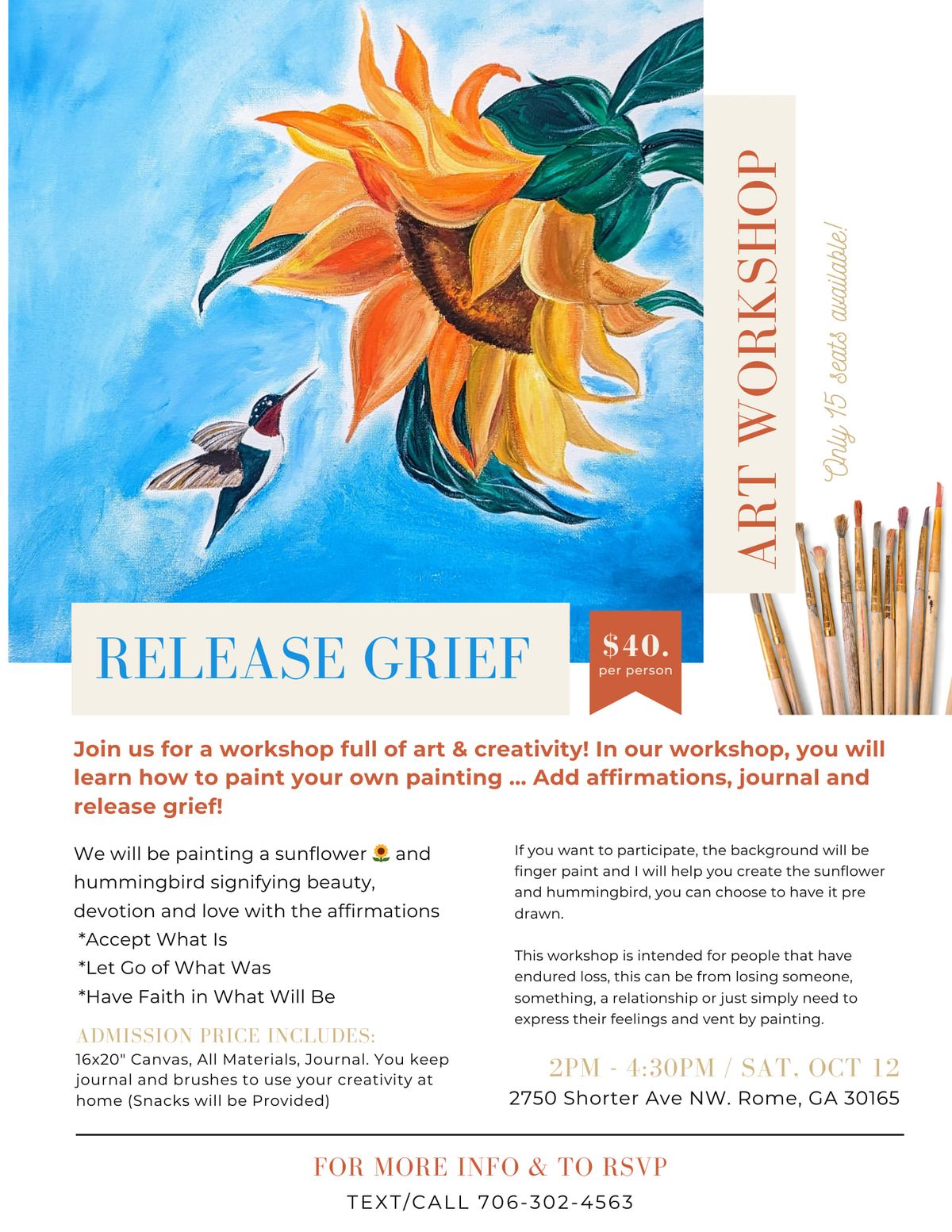 RELEASE GRIEF ART WORKSHOP