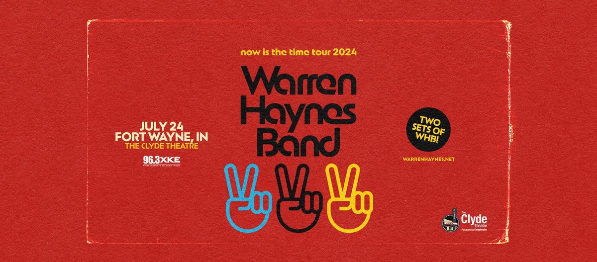 Warren Haynes Band 'Now Is The Time' Tour 2024