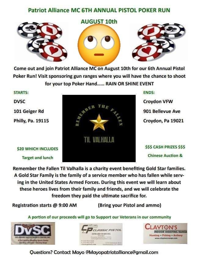 Patriot Alliance Annual Pistol Poker Run 