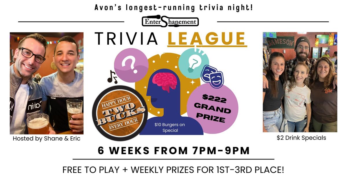 6-Week Trivia League - $222 Grand Prize