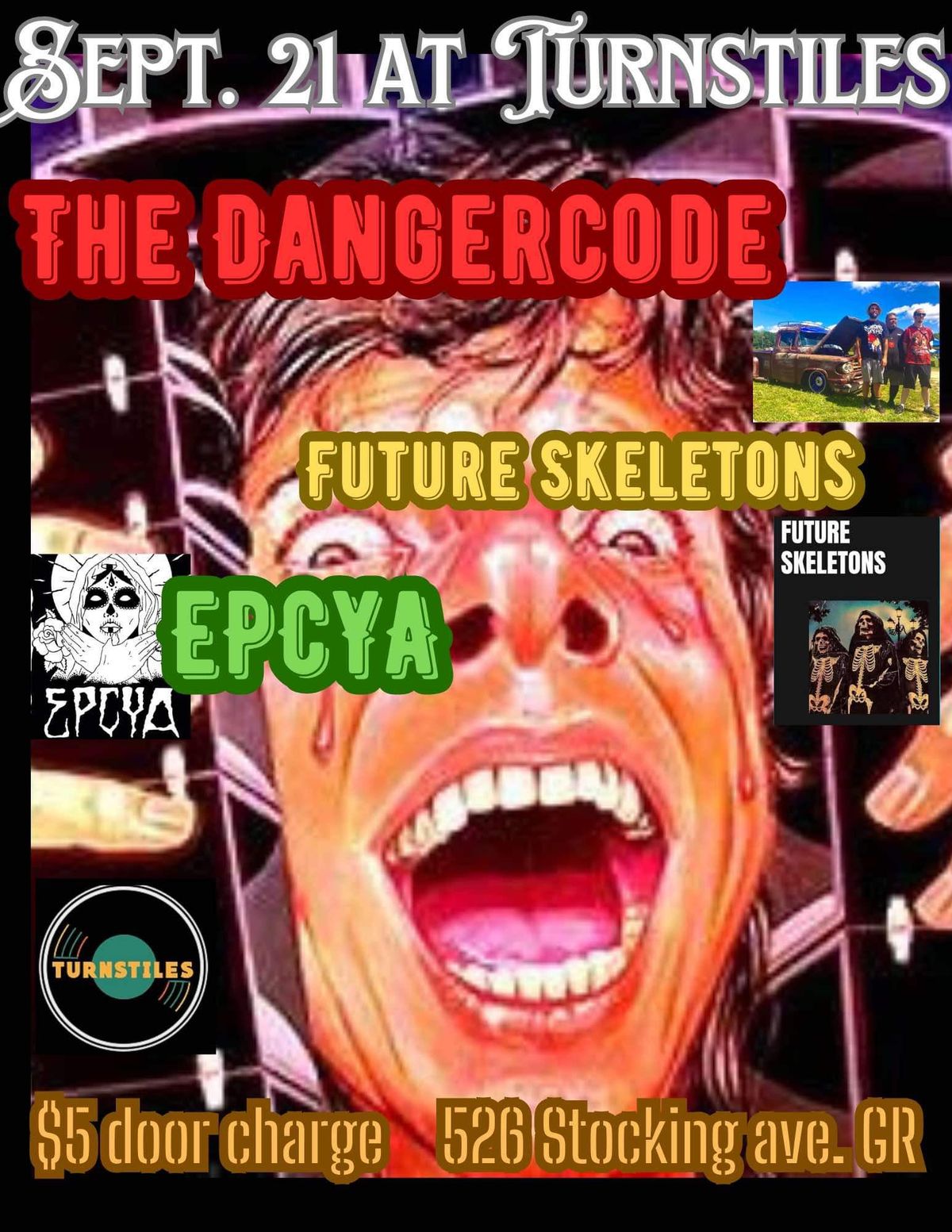 Danger code Future Skeletons and EPCYA LIVE @ Turnstiles!