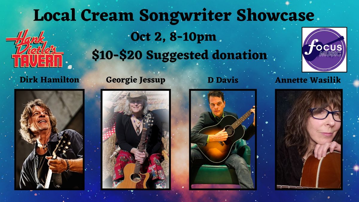 Local Cream Songwriter Showcase @Hank Dietle's Tavern