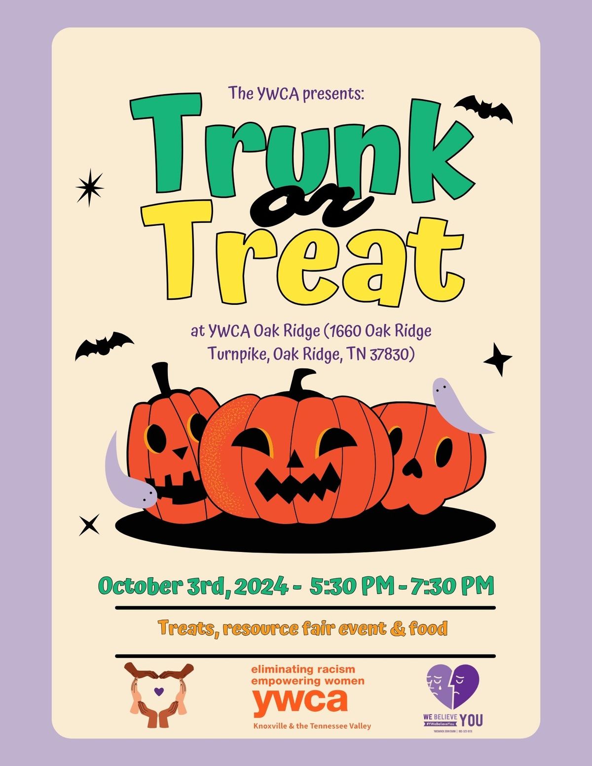 YWCA's Trunk or Treat at Oak Ridge