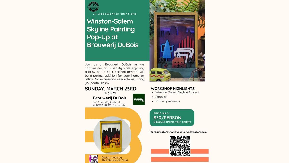 Winston-Salem Skyline Painting Pop-Up at Brouwerij DuBois