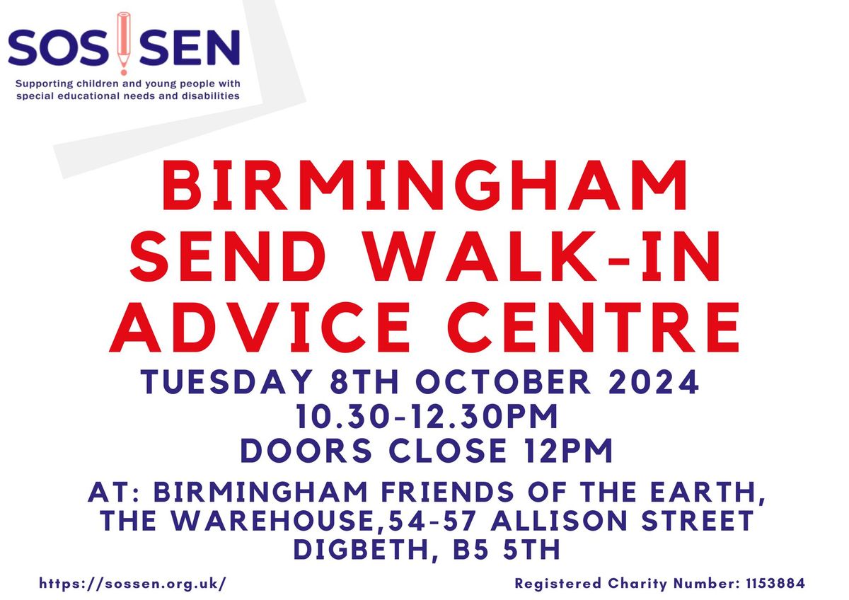 Birmingham SEND Walk-in Advice Centre