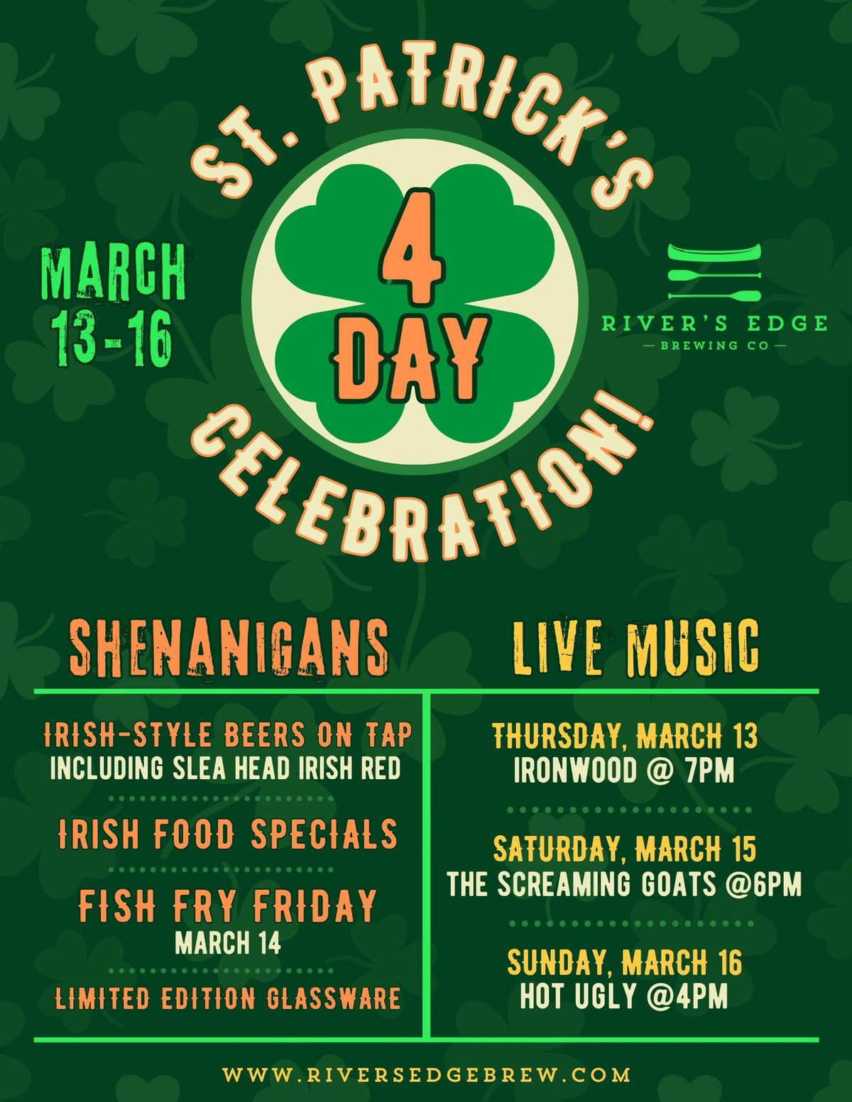 St. Patrick's Celebration - Four Lucky Days!