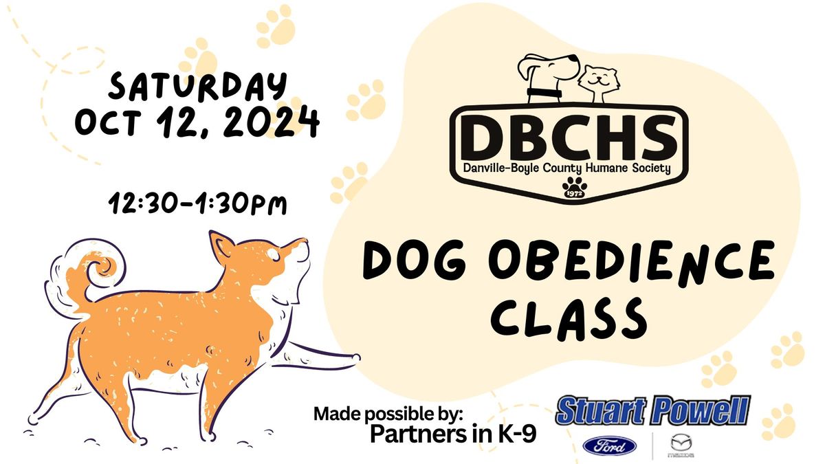 DBCHS Dog Obedience Class