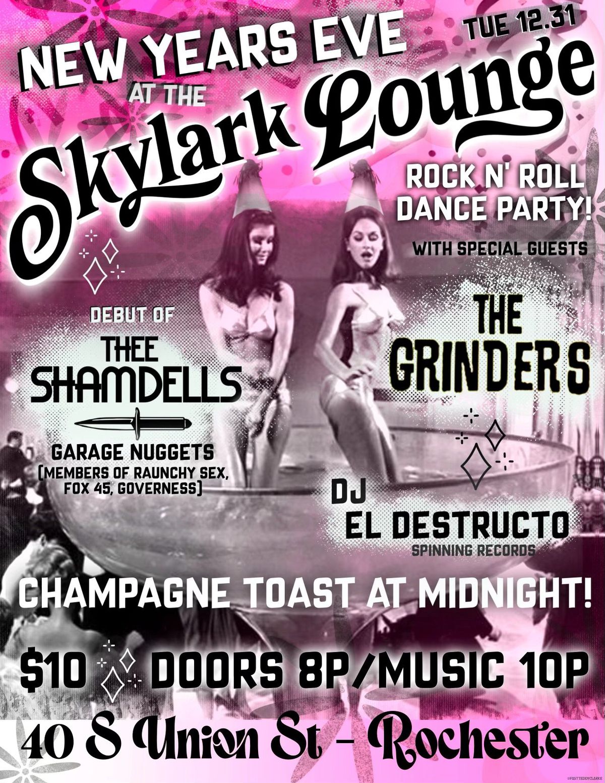 Skylark New Year's Eve with Thee Shamdells & The Grinders