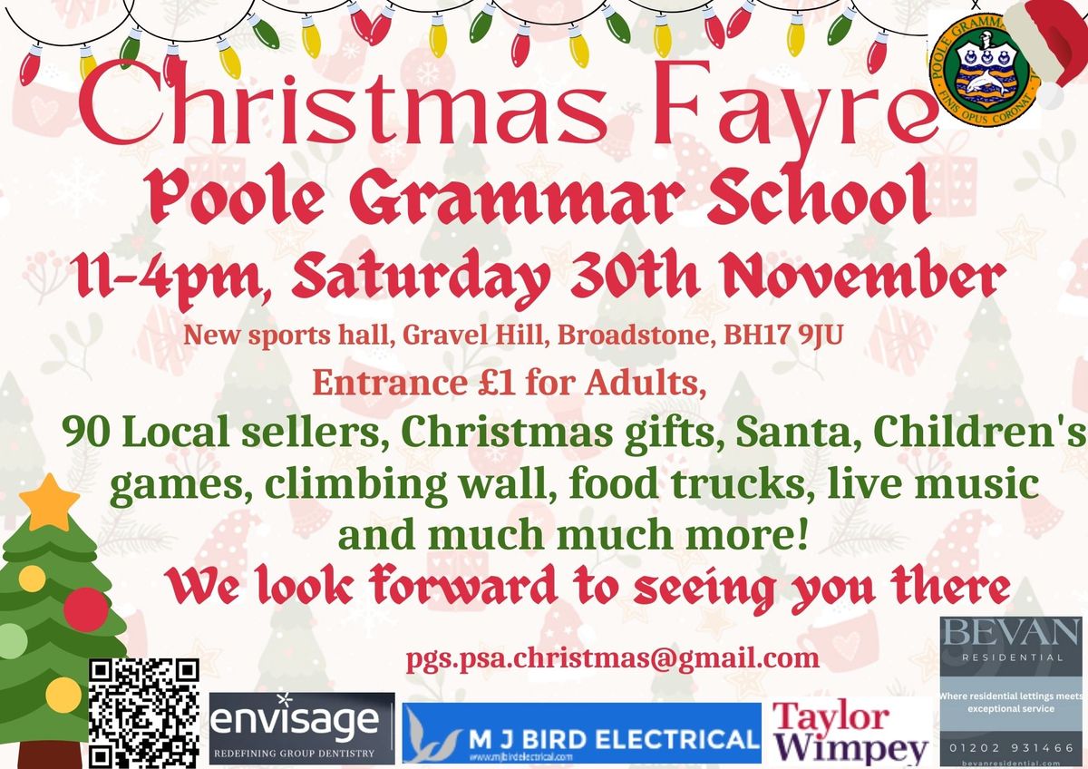 Poole Grammar Christmas Fayre 