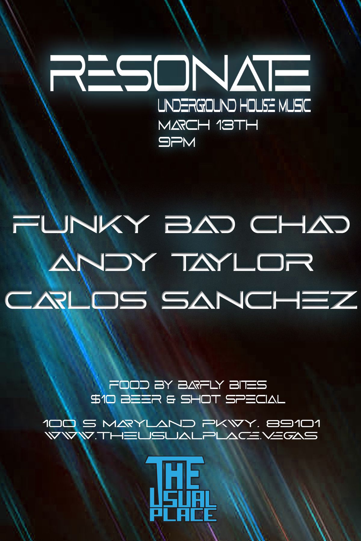 Resonate ft Funky Bad Chad,Andy Taylor, Carlos Sanchez