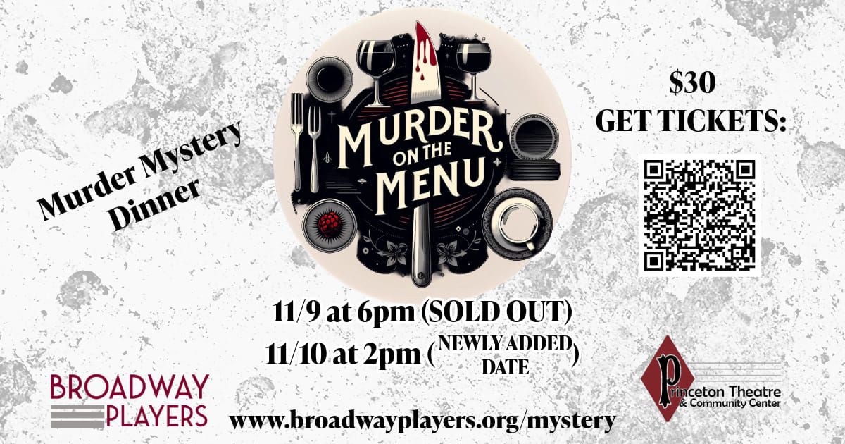 Murder on the Menu - Murder Mystery Dinner w\/Silent Auction