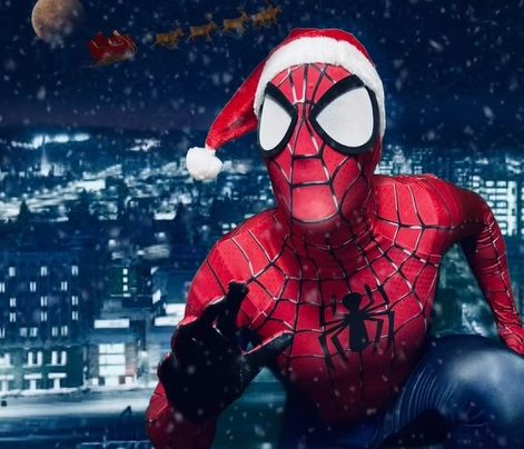 Christmas Photos with Spider-Man