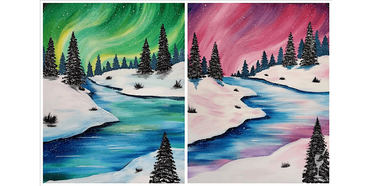 Bright Northern Lights - Paint and Sip in San Antonio | Classpop!\u2122