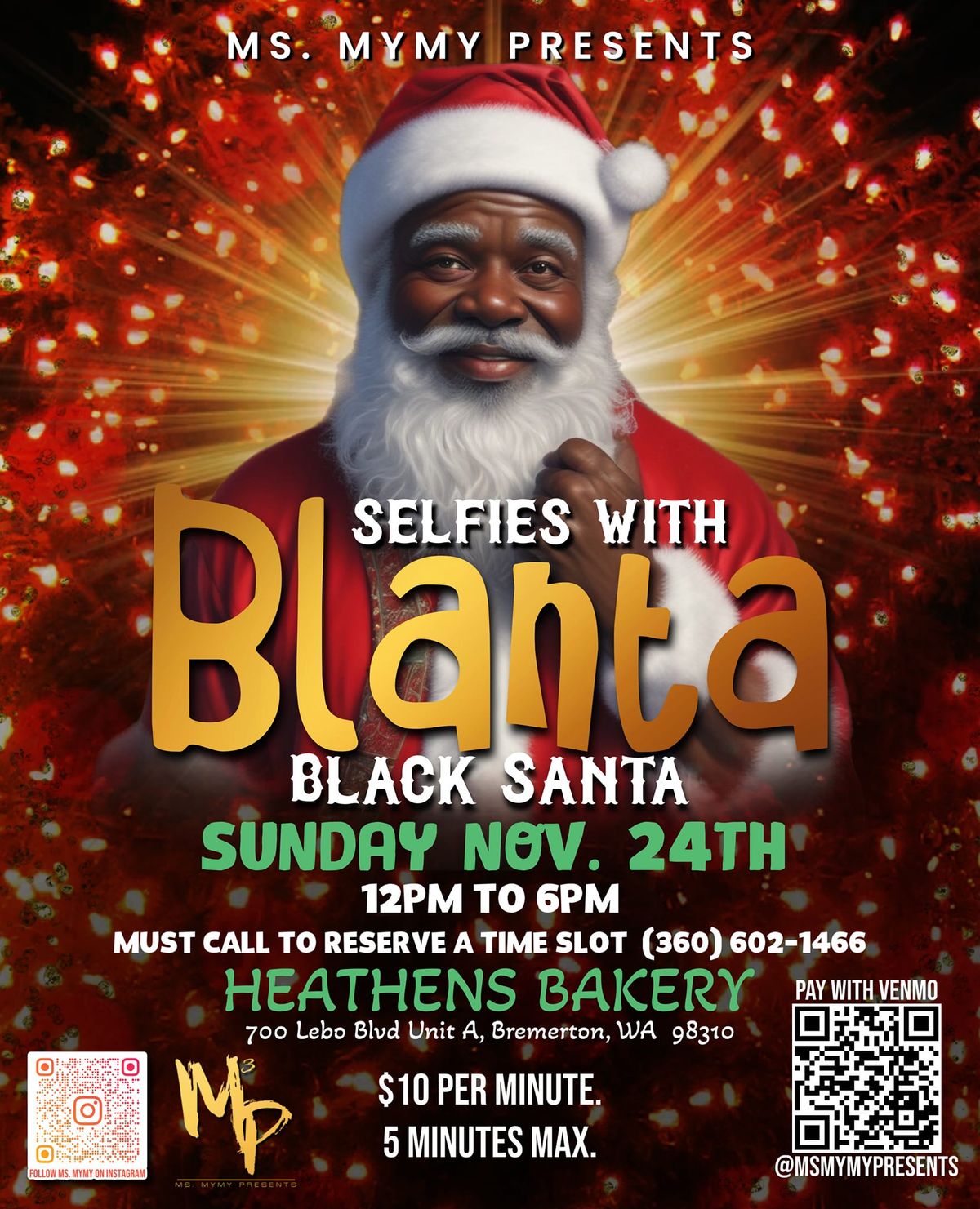 Selfies with Blanta aka Black Santa