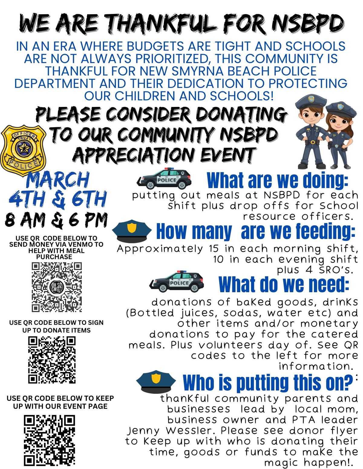 Community Appreciation event for New Smyrna Beach Police Department