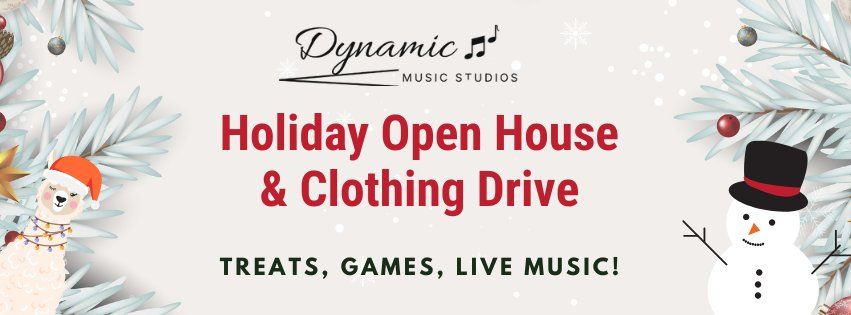 Dynamic Music Studios Holiday Open House and Clothing Drive